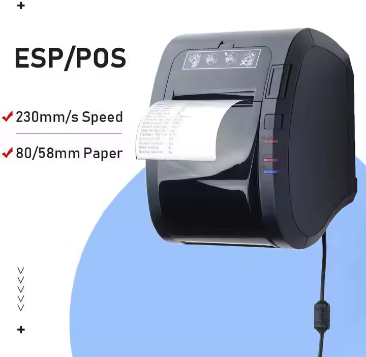 Imprimante thermique de tickets de caisse à découpe automatique de 80 mm
